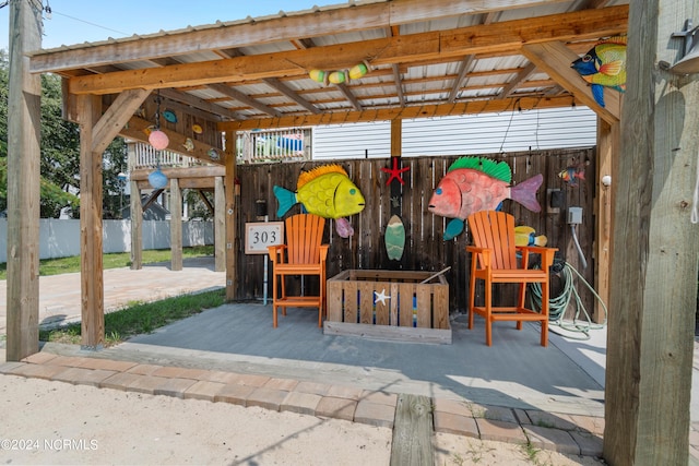 view of patio / terrace with fence