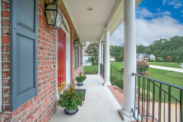 view of patio with covered porch