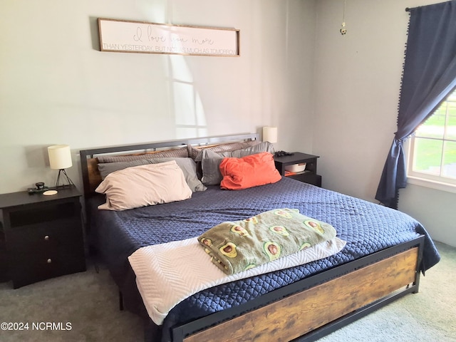 view of carpeted bedroom