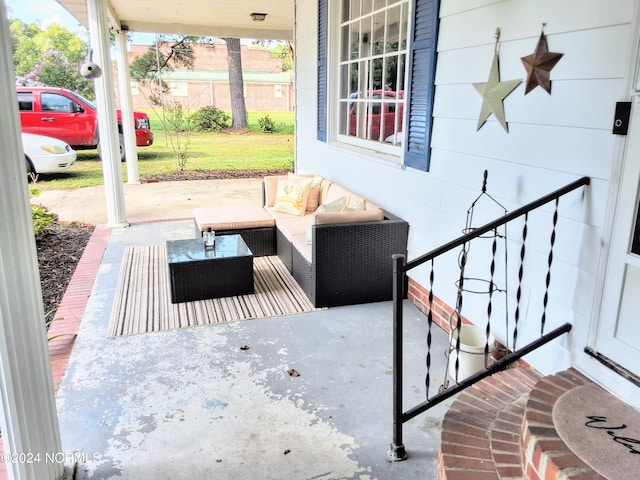 view of patio with an outdoor hangout area