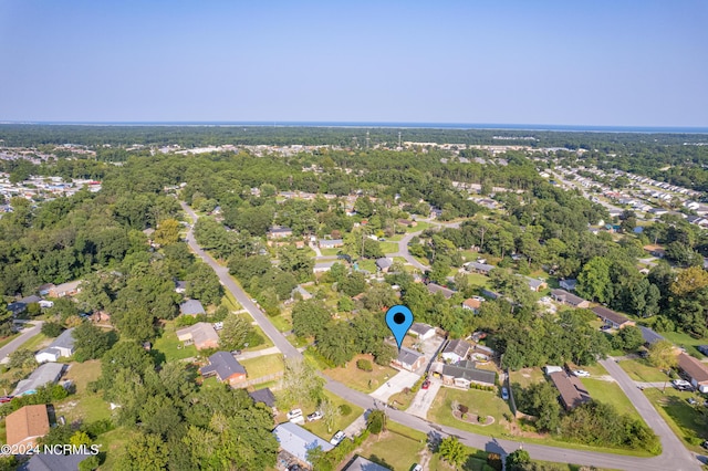 drone / aerial view with a residential view