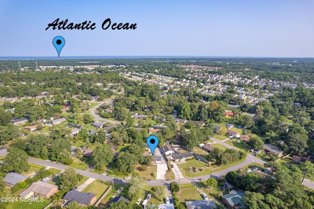 bird's eye view with a residential view