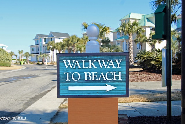 view of community sign