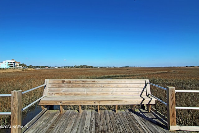 deck with a rural view