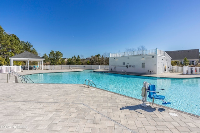 view of pool with a patio