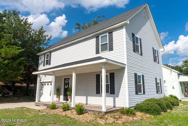 view of front of house featuring covered porch