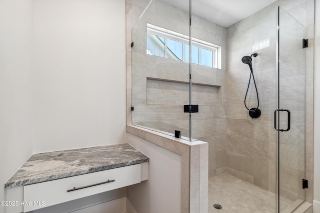5037 Saltgrass Cv, Leland, NC 28451 - bathroom featuring a stall shower