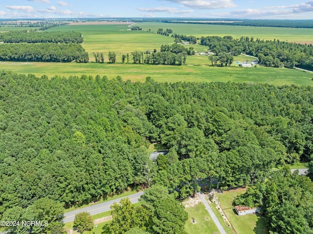 drone / aerial view with a rural view