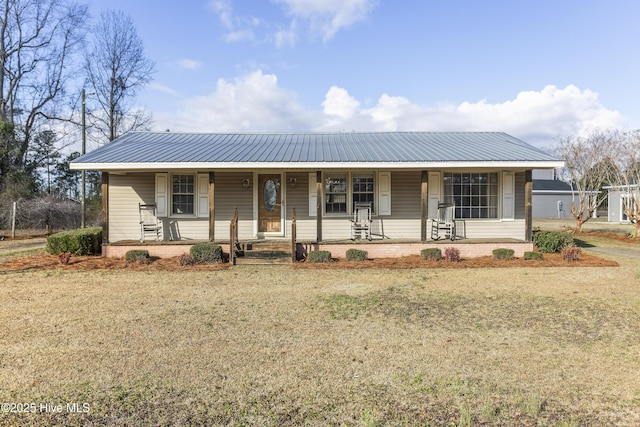 view of front of home featuring covered porch