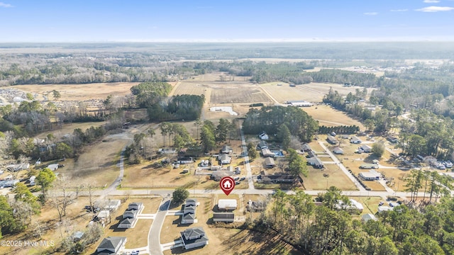 drone / aerial view featuring a rural view