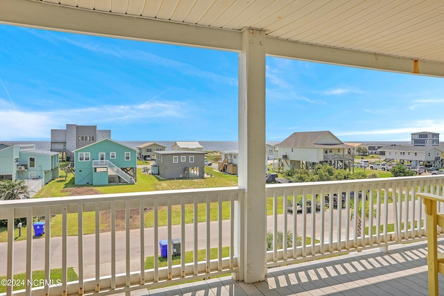 deck featuring a residential view