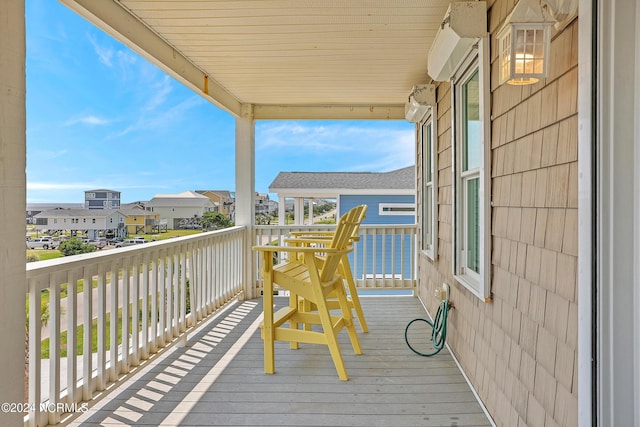 balcony with a residential view