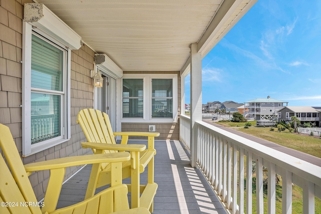 balcony with a residential view