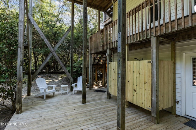 view of wooden deck