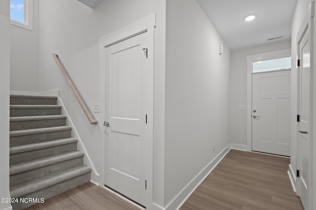 interior space with light wood-type flooring