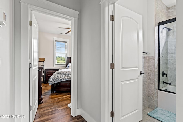 hall featuring hardwood / wood-style floors