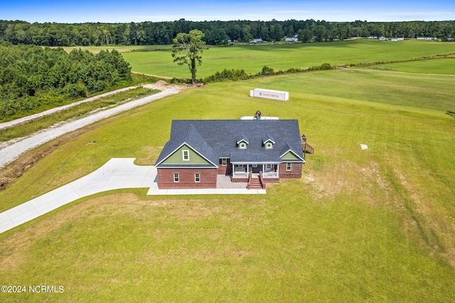 aerial view featuring a rural view