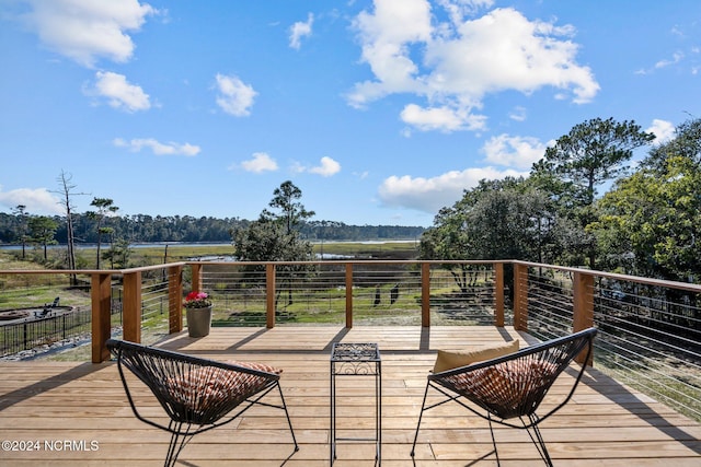 view of wooden deck