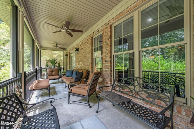 view of sunroom