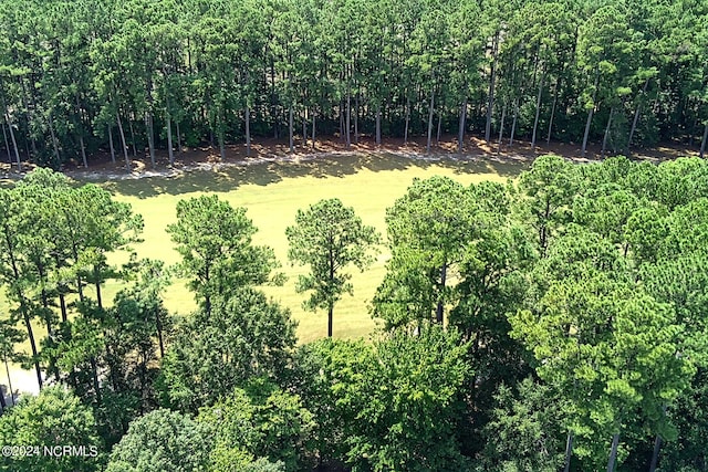 view of landscape with a wooded view