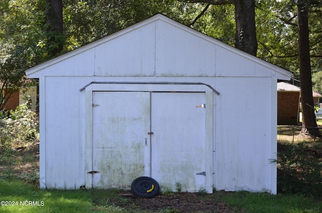 view of shed