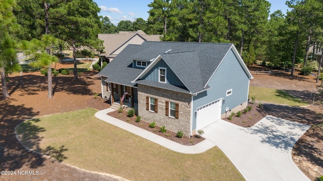 craftsman inspired home featuring a garage