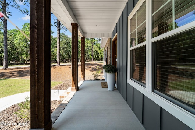 view of patio with a porch