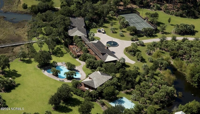 7422 Sea Lilly Ln, Wilmington, NC 28409 - drone / aerial view featuring a water view