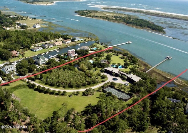 7422 Sea Lilly Ln, Wilmington, NC 28409 - aerial view with a water view