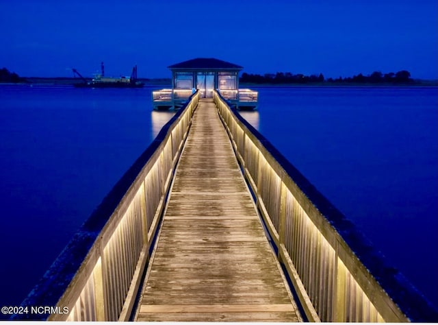 7422 Sea Lilly Ln, Wilmington, NC 28409 - dock area featuring a water view