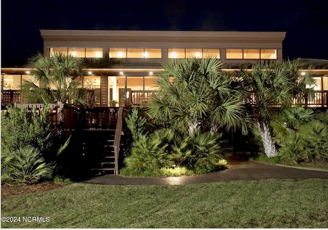 7422 Sea Lilly Ln, Wilmington, NC 28409 - view of front of house with a yard and stairway