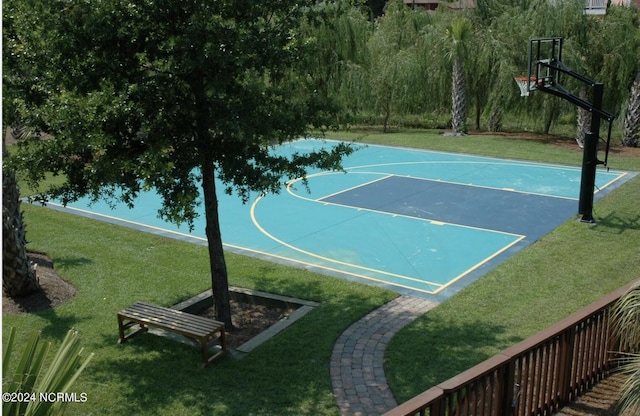 7422 Sea Lilly Ln, Wilmington, NC 28409 - view of sport court featuring a lawn and community basketball court