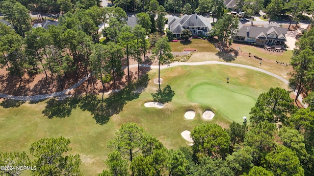 bird's eye view featuring view of golf course