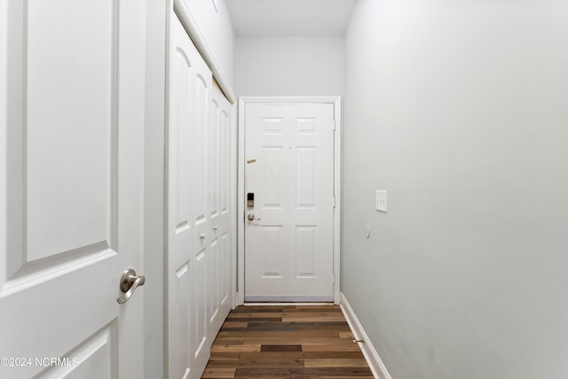 entryway featuring dark hardwood / wood-style flooring