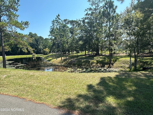 view of yard featuring a water view