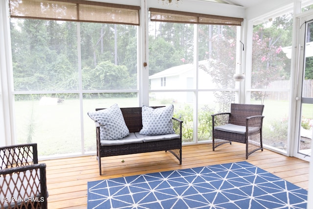 sunroom / solarium featuring a wealth of natural light