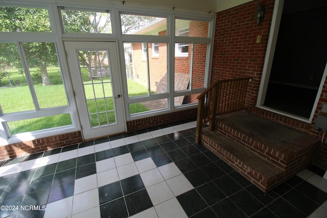 view of sunroom