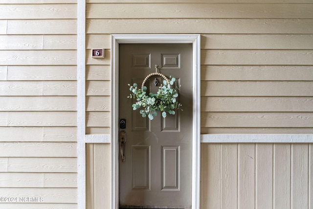 view of doorway to property