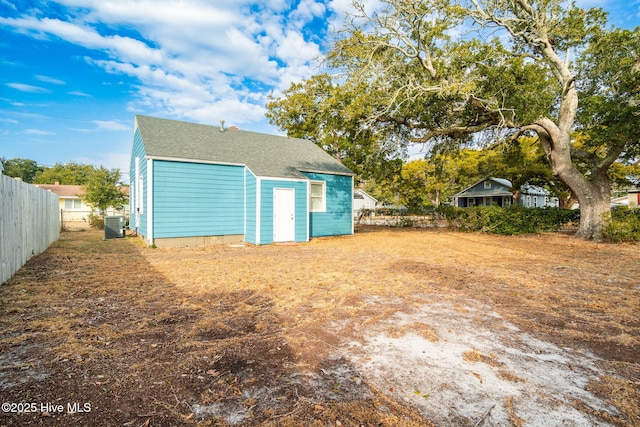 garage featuring central AC unit