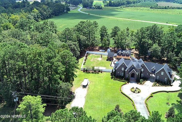 drone / aerial view featuring a rural view