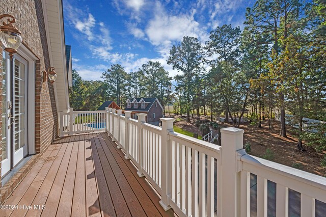 view of wooden deck