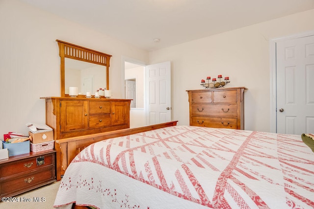 view of carpeted bedroom