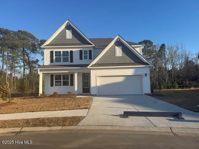 craftsman-style house with a garage