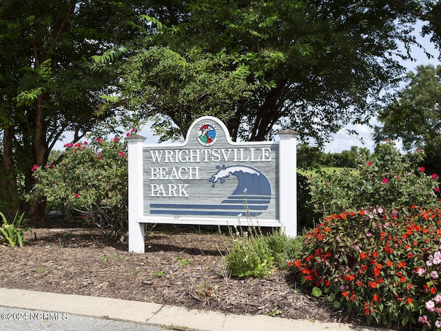 view of community sign