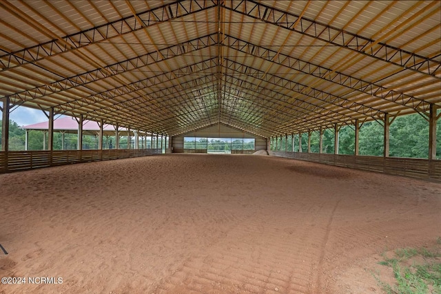 view of horse barn