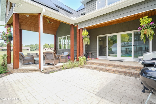 view of patio / terrace with an outdoor hangout area