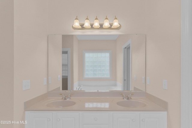 2788 Creek Bridge Ct, Southport, NC 28461 - full bathroom featuring double vanity and a garden tub