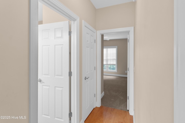 2788 Creek Bridge Ct, Southport, NC 28461 - hall featuring light wood-style floors and baseboards