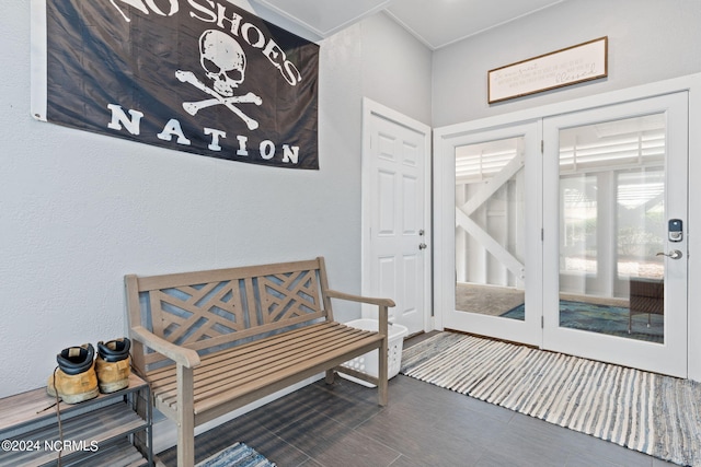 interior space featuring french doors