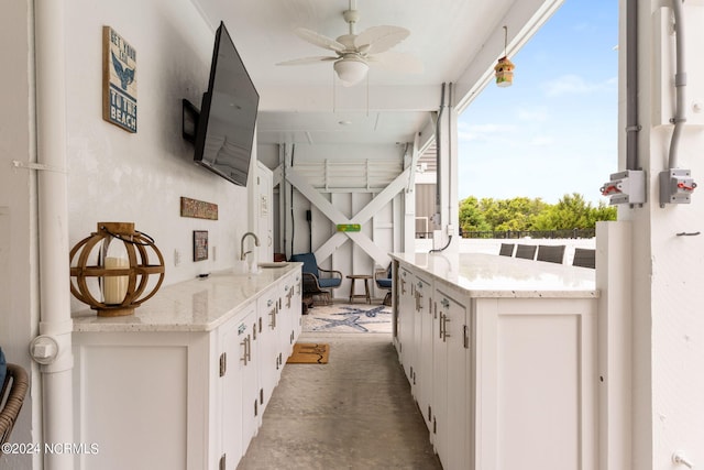 view of patio / terrace with ceiling fan